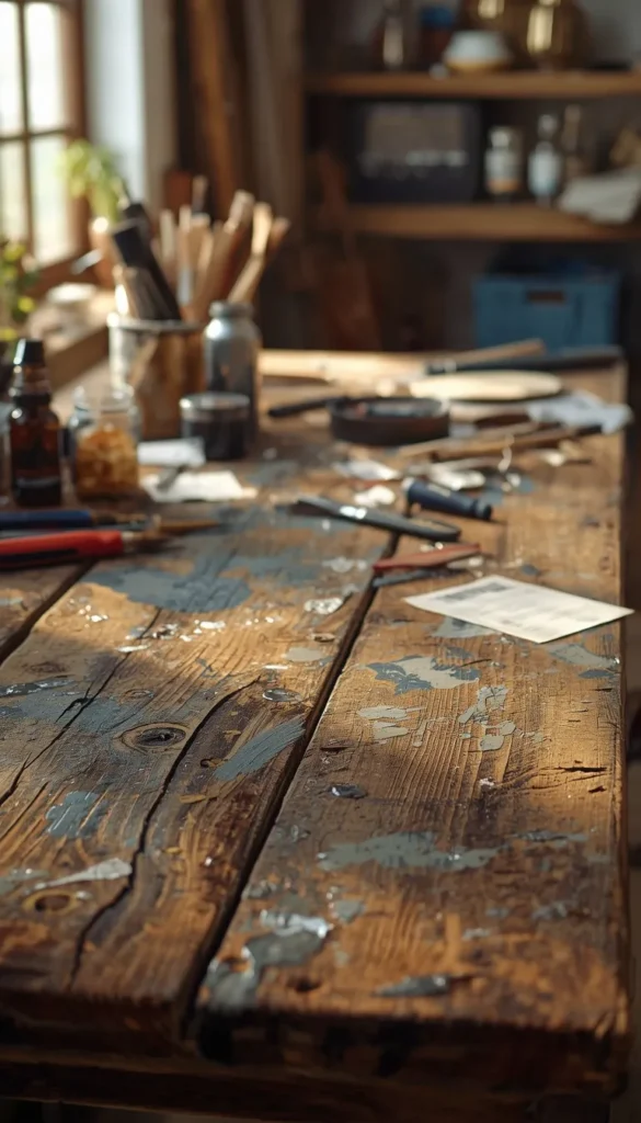  A Weathered Workbench for a Sturdy, No-Fuss Work Surface