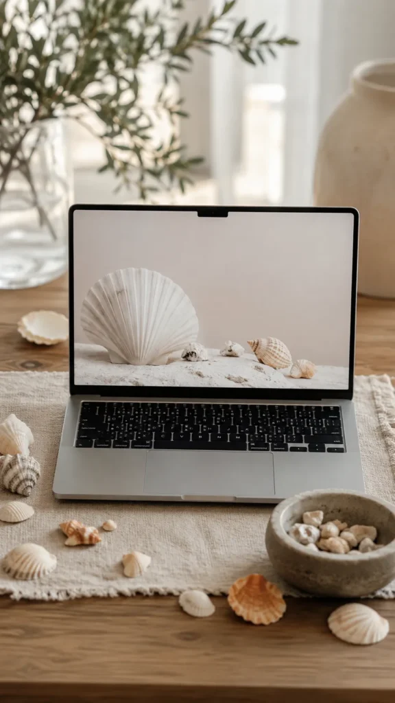 Seashell Background Wallpaper for Subtle Texture