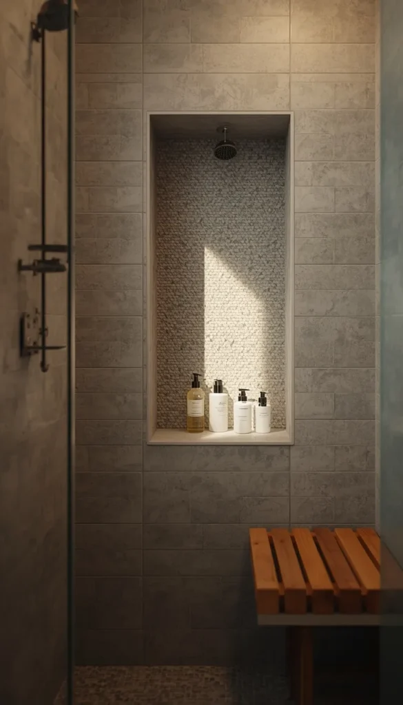 Build In a Shower Niche Instead of Using a Caddy