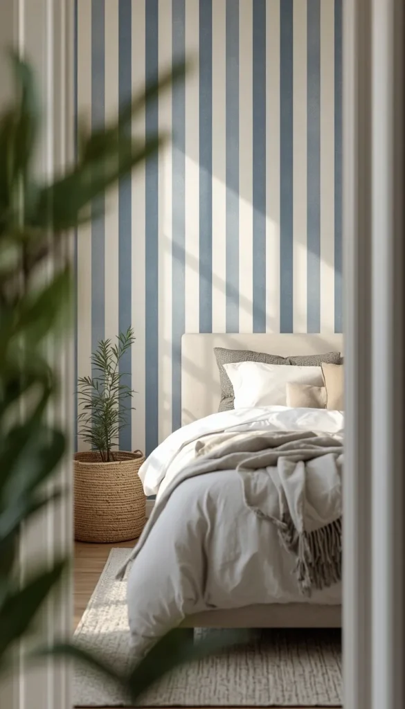  Peel and Stick Striped Wallpaper