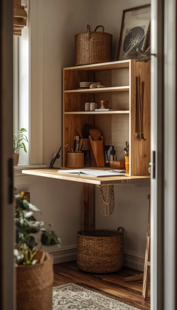Try a Fold Down Desk for Ultra Tight Spaces