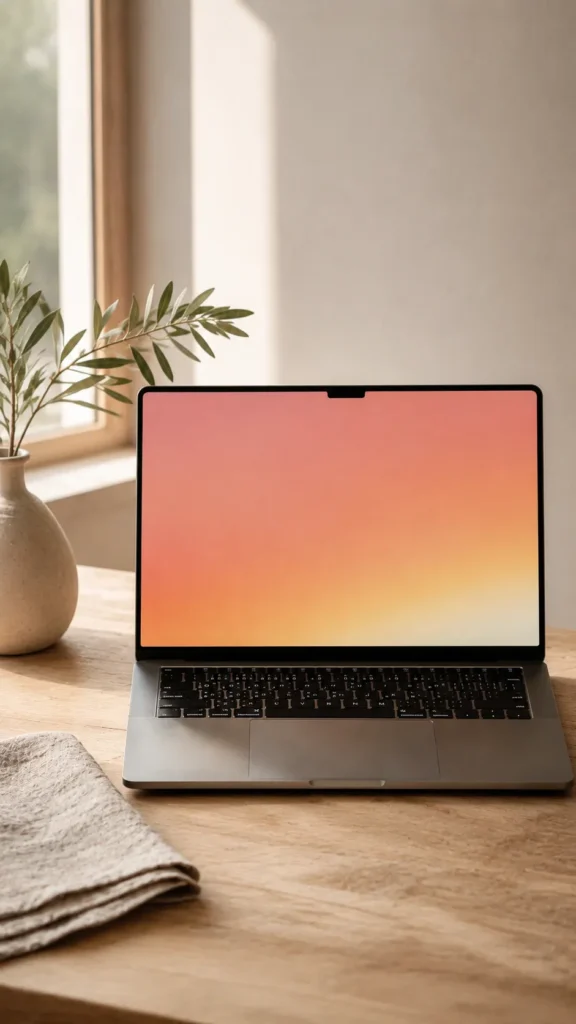Minimalist Bright Wallpaper for a Clutter Free Screen