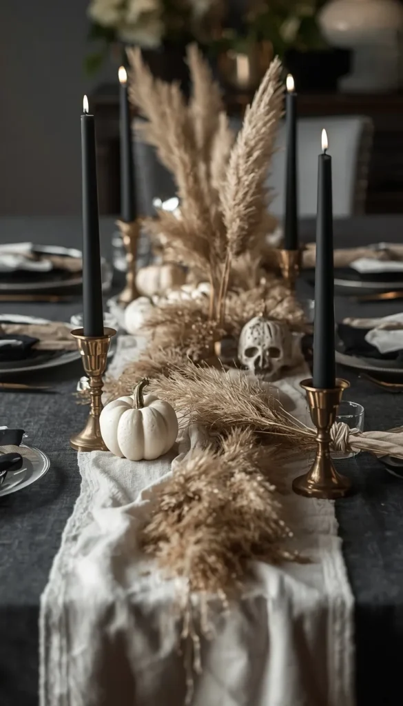 Set A Tablescape That's Neutral With A Spooky Edge