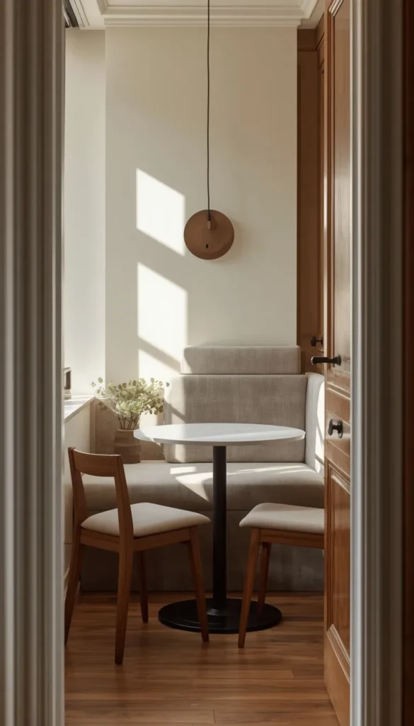 Small Space Studio Apartment Banquette