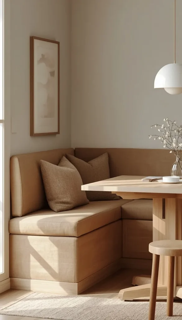 Renter Friendly Freestanding Banquette