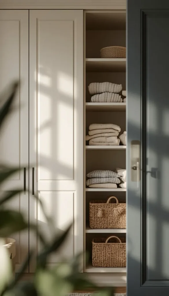  A PAX Coat Closet with Pull Out Drying Rack