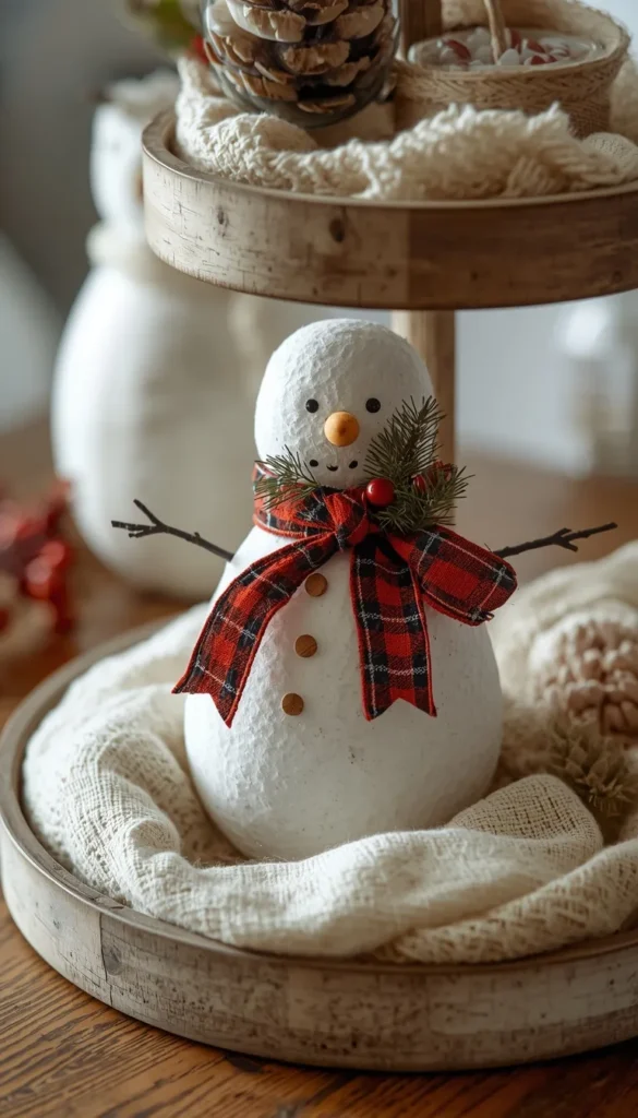 Color Palette Choices for Rustic Snowman Decor