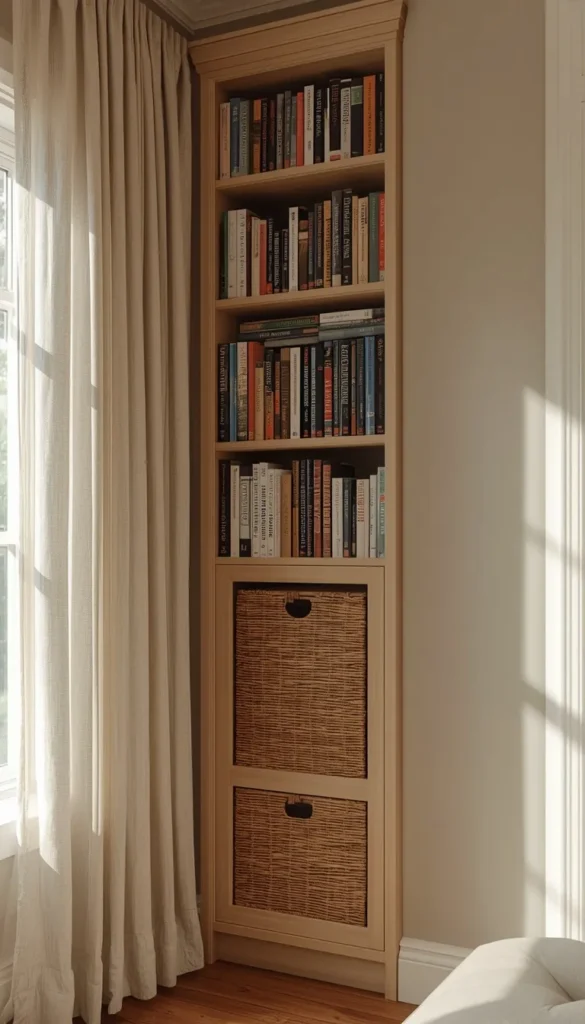 Corner Bookshelves to Reclaim Dead Space