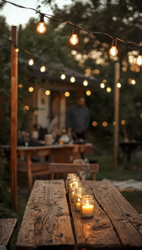  Backyard String Light Barbecue