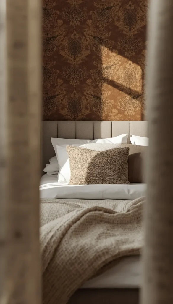 Let a Bold Headboard or Wallpaper Do the Heavy Lifting