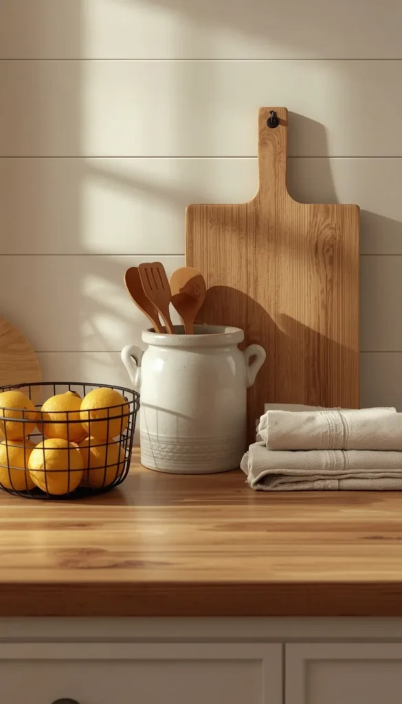 Farmhouse Countertop Styling What Actually Belongs There