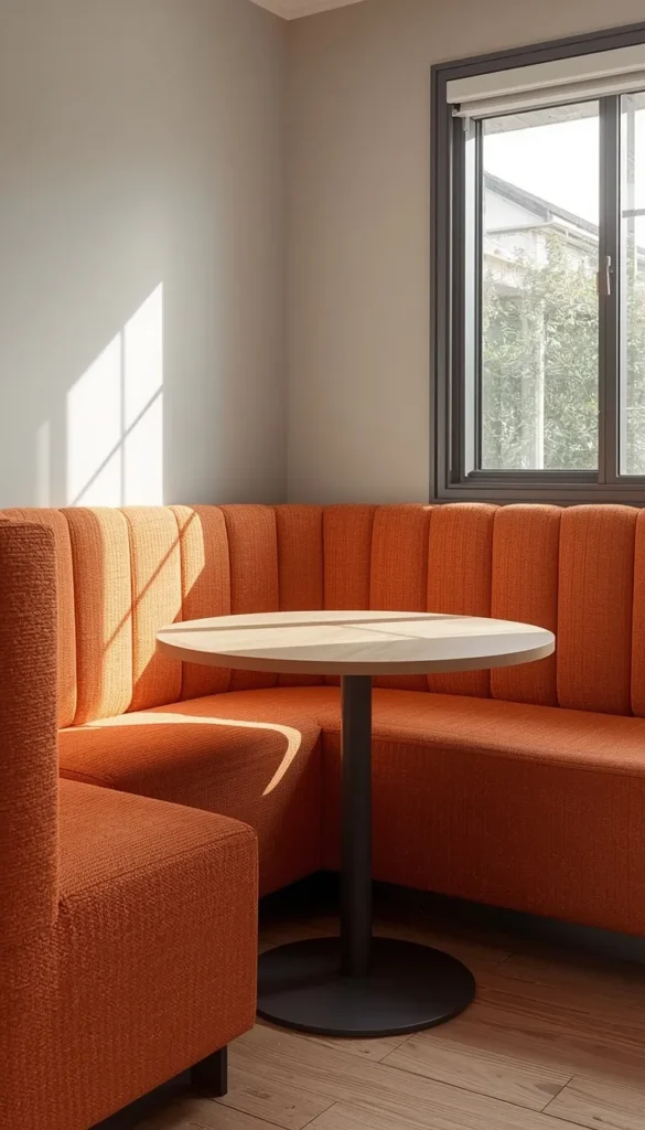  L Shaped Corner Banquette for Small Kitchens