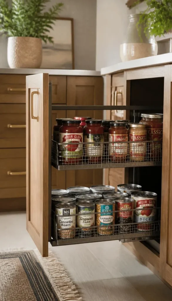 Install Pull Out Drawers or Baskets for Deep Cabinets
