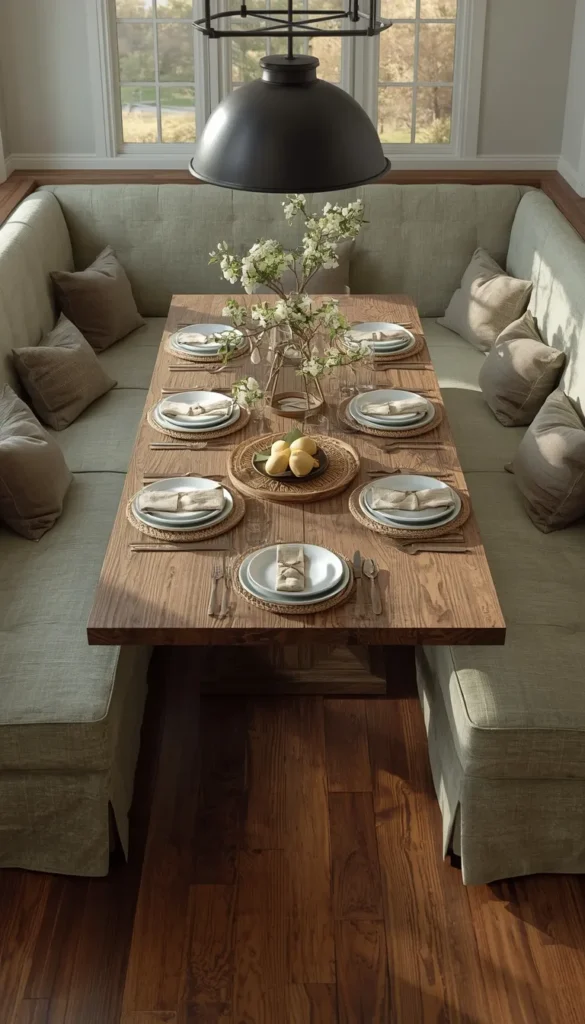 U Shaped Banquette for Larger Nooks