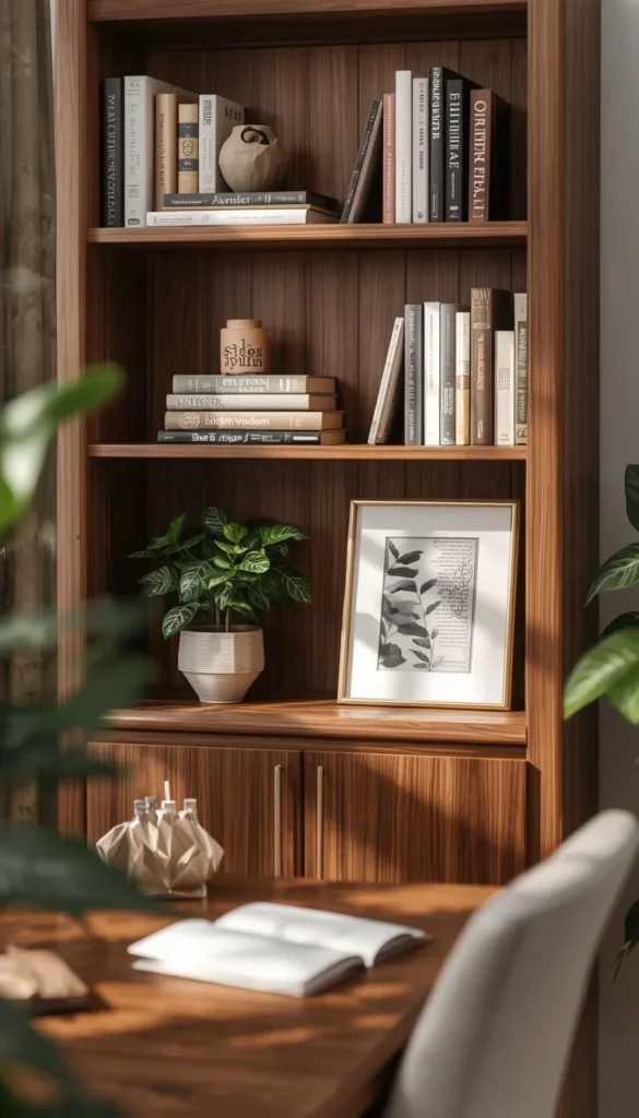  Home Office Bookshelf Styling for a Polished Working Space
