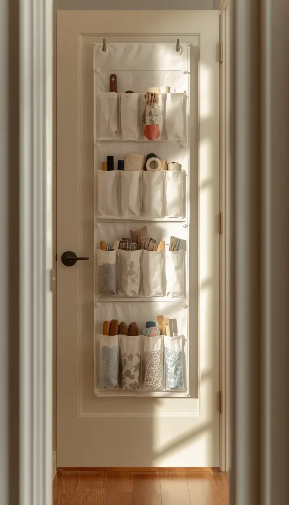 Add an Over the Door Organizer for Instant Vertical Storage