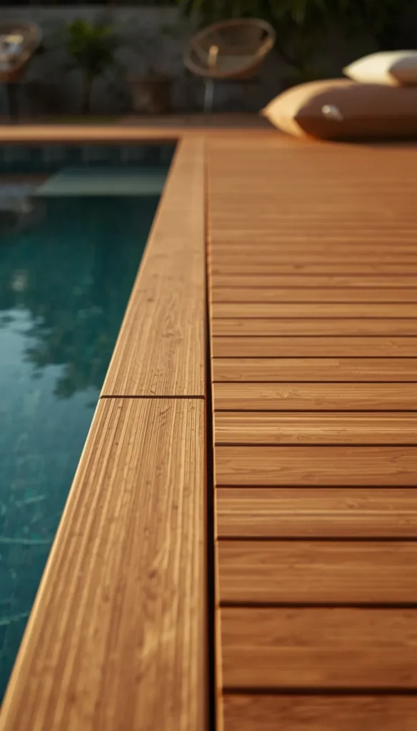Wood Deck With Horizontal Cedar or Thermally Modified Ash Skirting