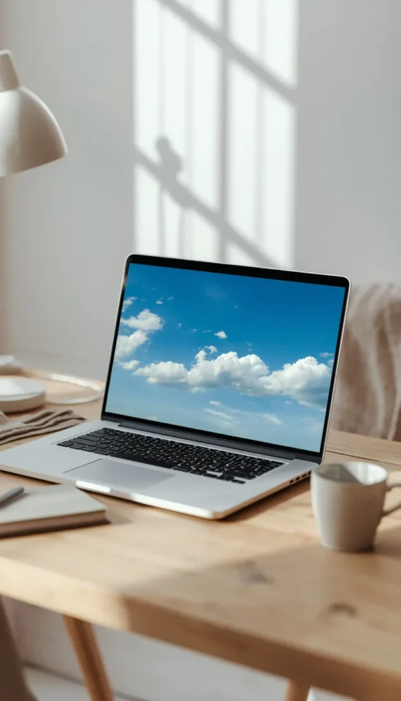 Blue Sky Wallpaper for a Clean Bright Look