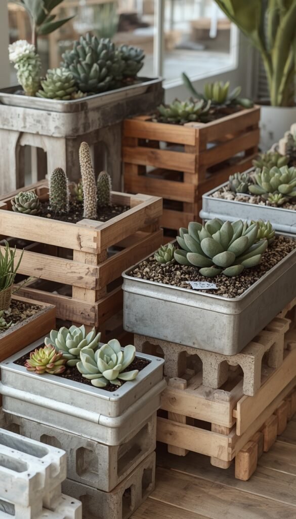 Budget DIY Upcycled Planters