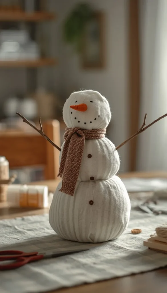 Twig Arm Snowmen With Kid Safe Alternatives