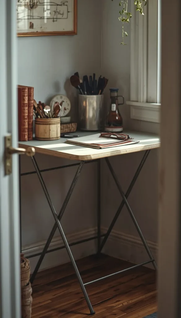  A Vintage Card Table That Folds Away When Not in Use