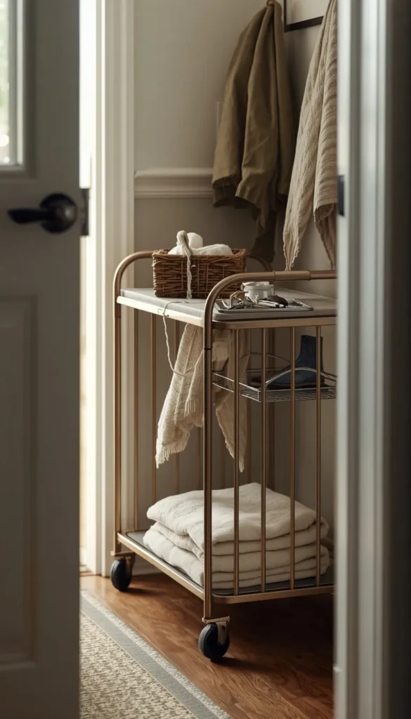 RASKOG Cart As Mobile Mudroom Station