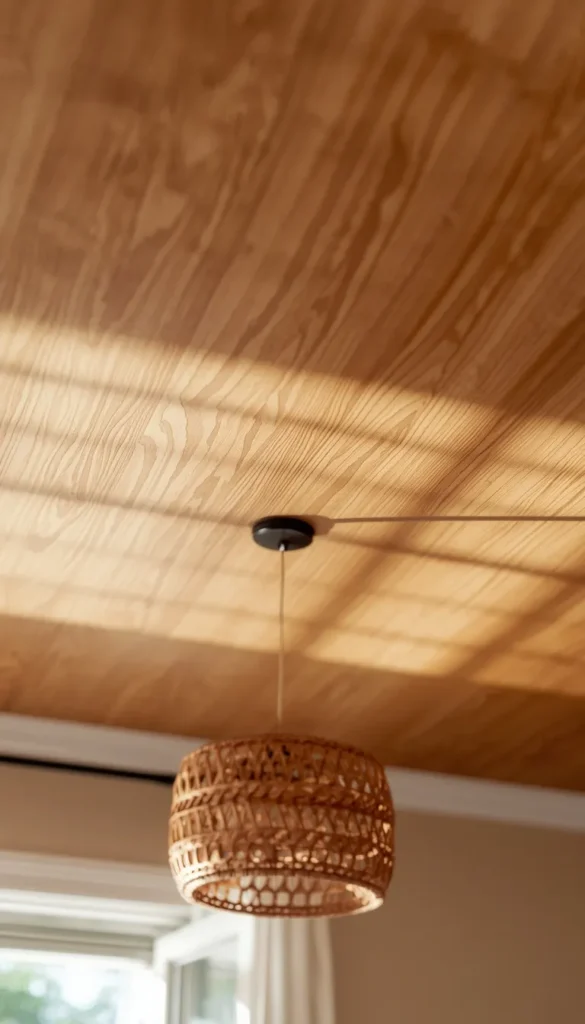 Stenciled Wood Grain Paint Technique