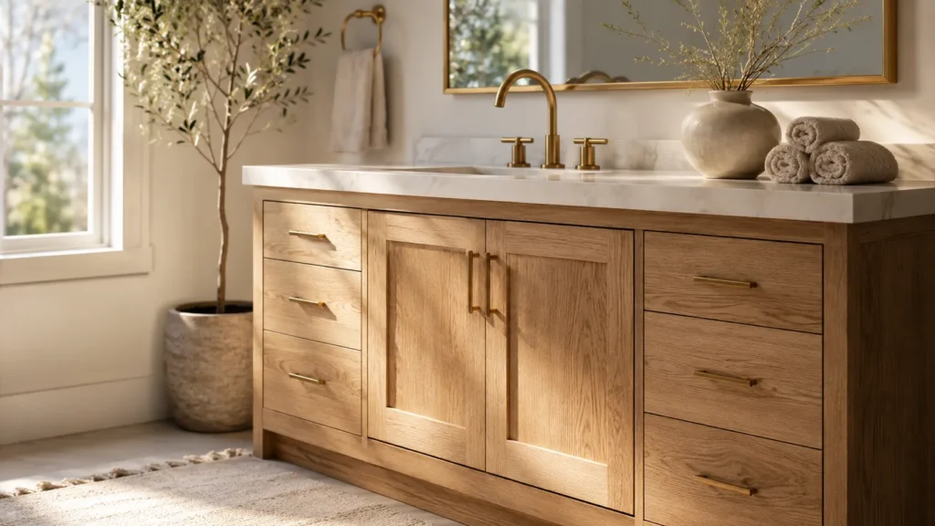 18 White Oak Vanity Bathroom Ideas for a Timeless and Elegant Look