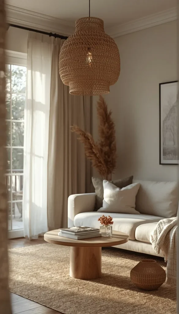 Boho Chandelier With Natural Materials
