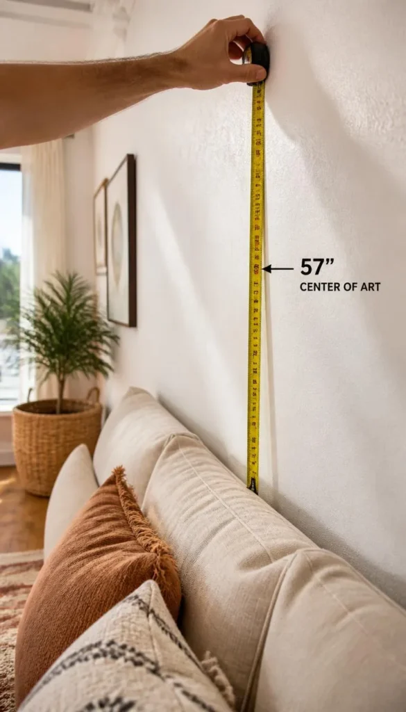 Follow the 57 Inch Rule for Hanging Above a Sofa