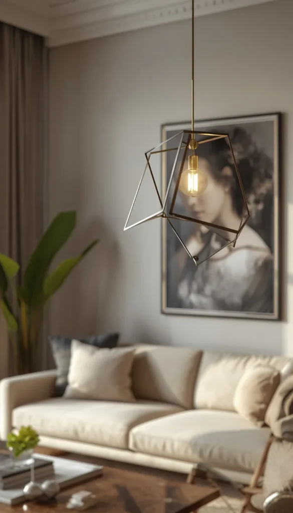 Geometric Sculptural Pendant