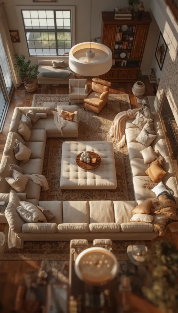 Go U Shaped for Big Family Rooms