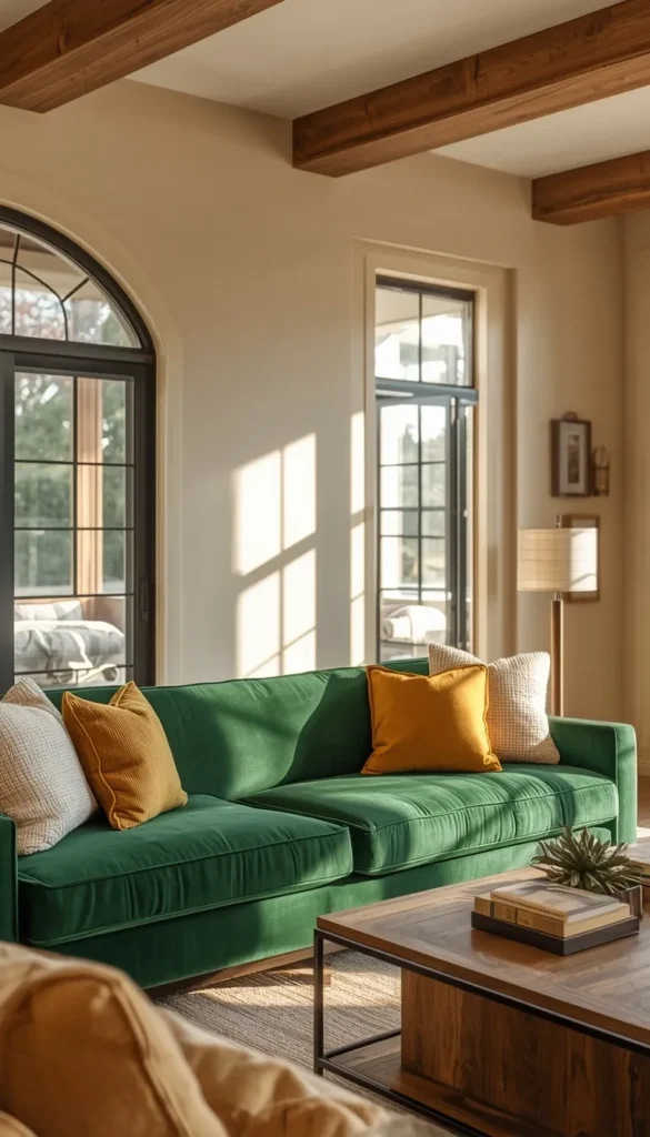 Green Sofa or Couch as Your Anchor Piece