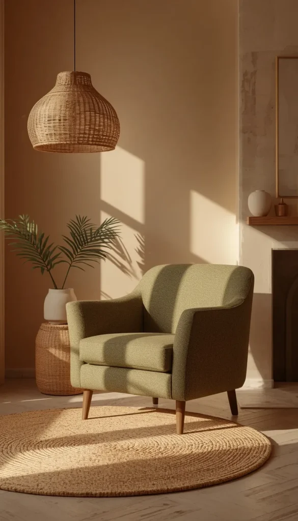 Green and Beige Living Rooms