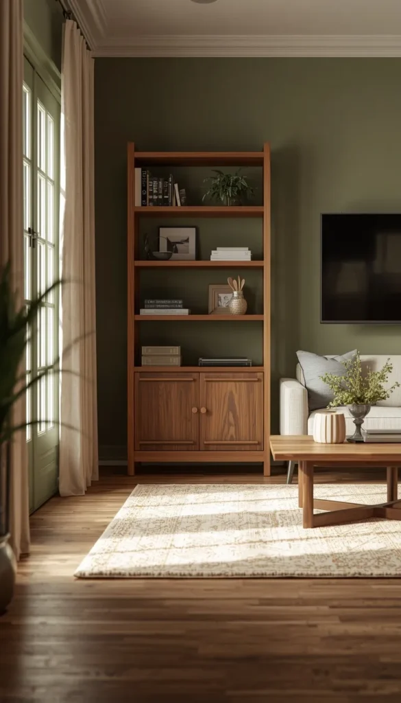 Green and Wood Tones