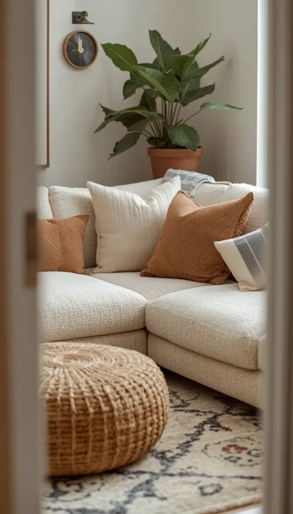 L Shaped Sectional in the Corner