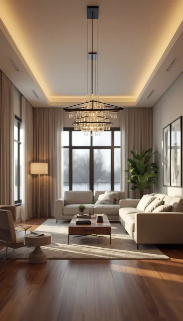 Linear Chandelier for Long Narrow Rooms