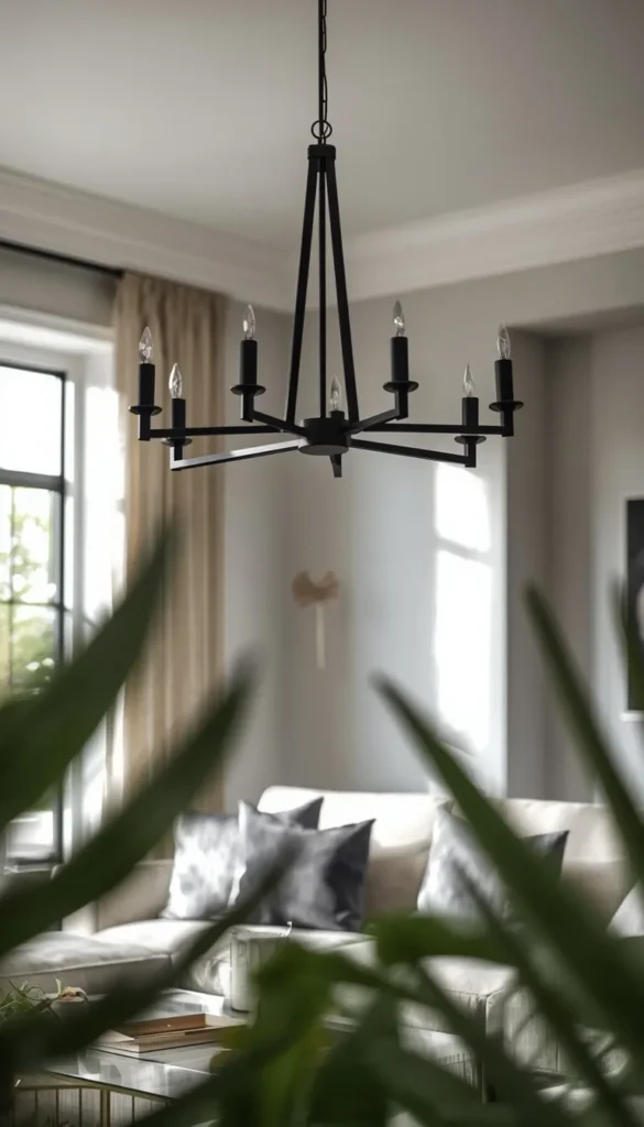 Go Moody with a Matte Black Chandelier