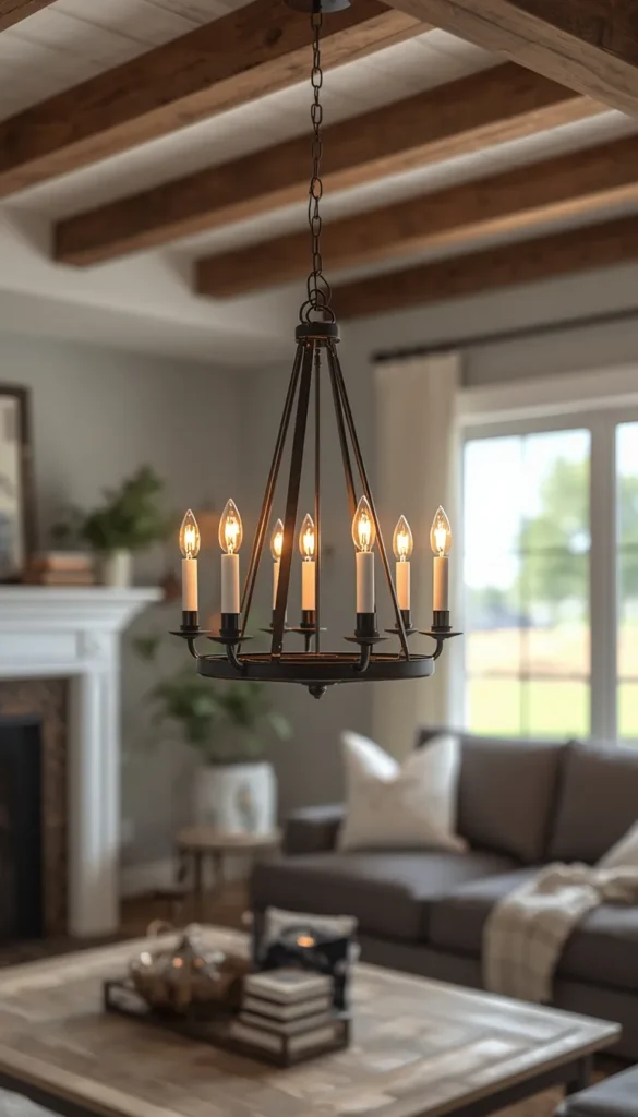 Layer Warmth with a Modern Farmhouse Chandelier