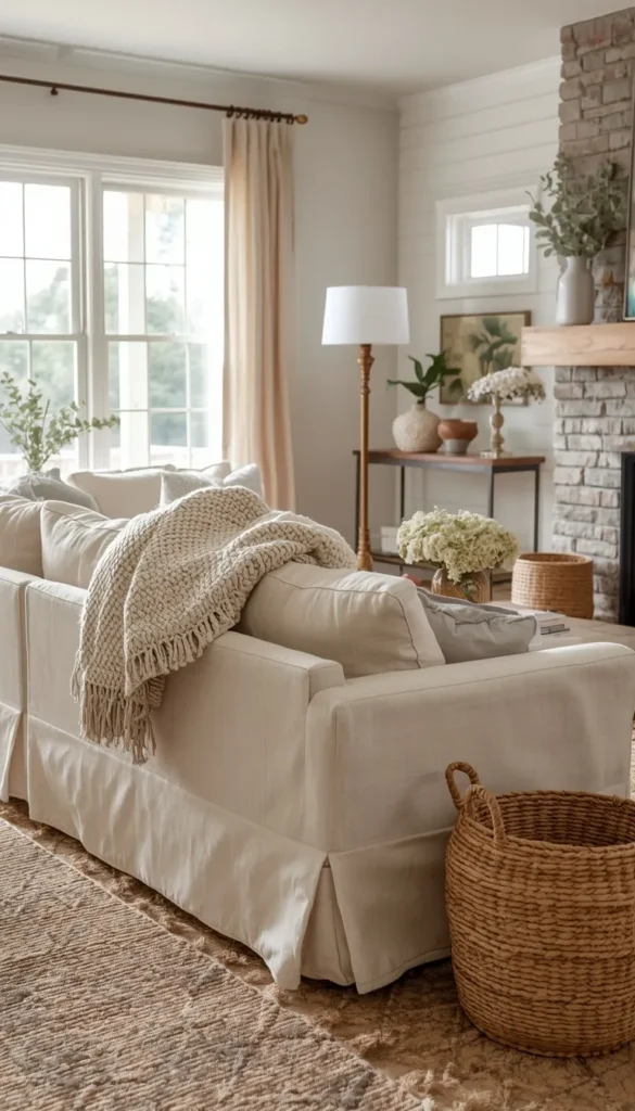 Modern Farmhouse Sectional Styling