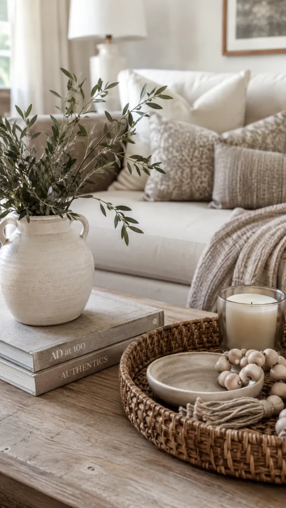 Neutral Palette Styling for a Calm Living Room
