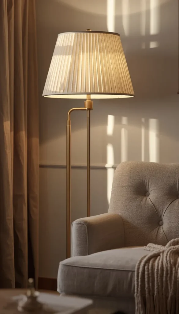 Pleated Fabric Shade Lamp for Soft Sophistication