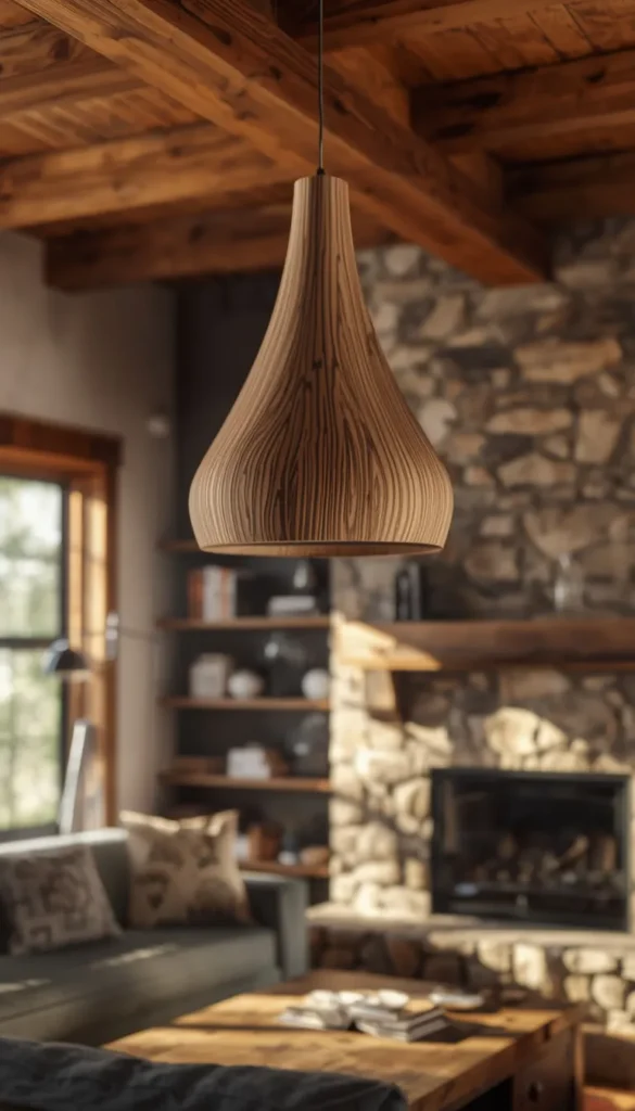 Rustic Wood Pendant