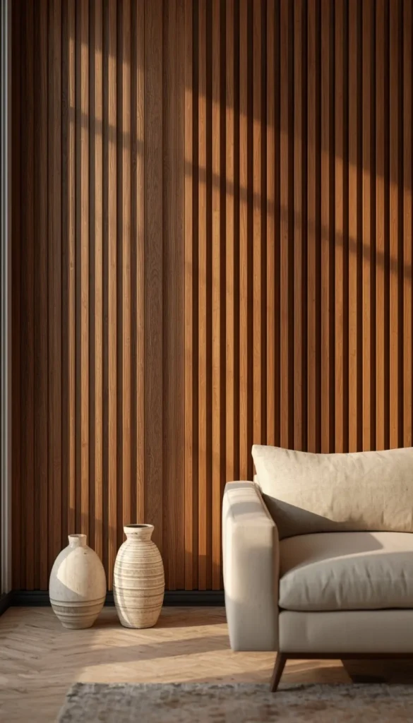 Slat Wood Accent Wall