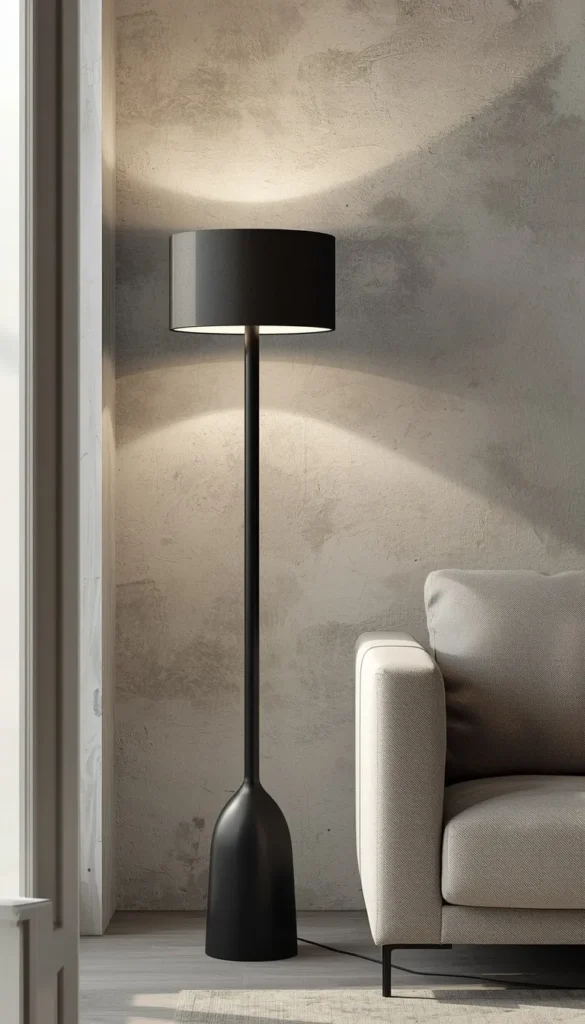 A Slim Sculptural Torchiere for a Minimal Look