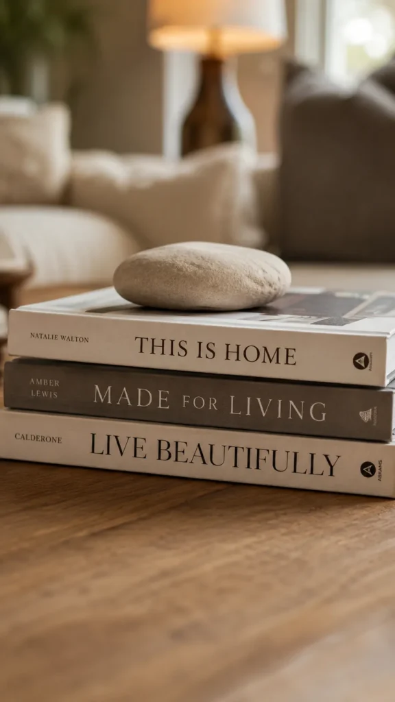 Stack of Coffee Table Books Styled Right
