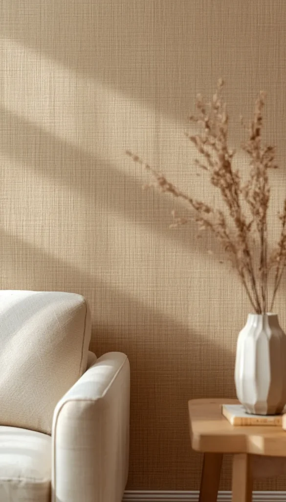 Textured Grasscloth Wallpaper for Understated Luxury
