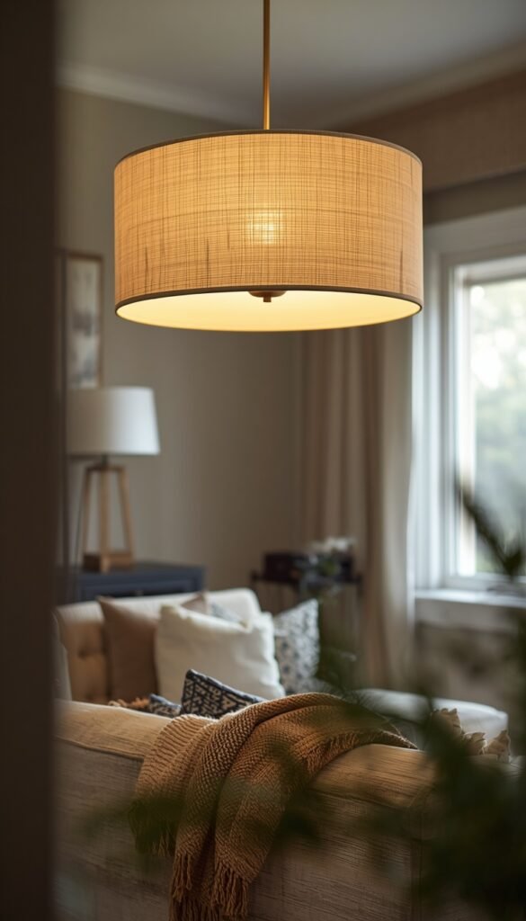 Transitional Drum Shade Chandelier