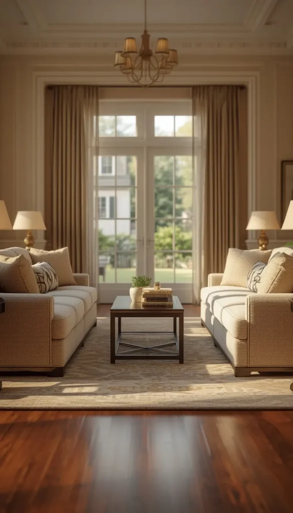 Two Facing Sofas for a Formal Layout
