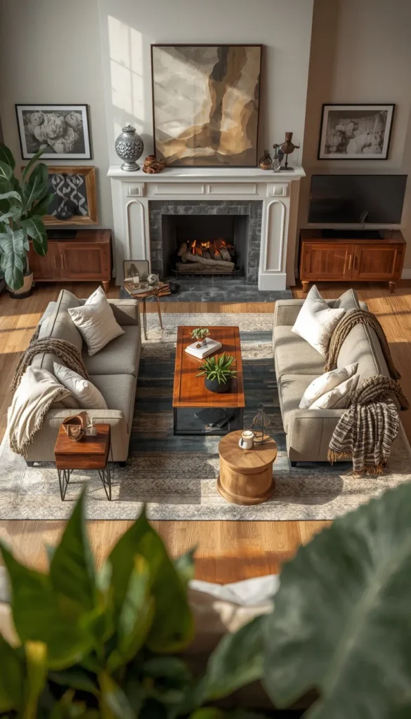 Two Sofa Conversation Layout